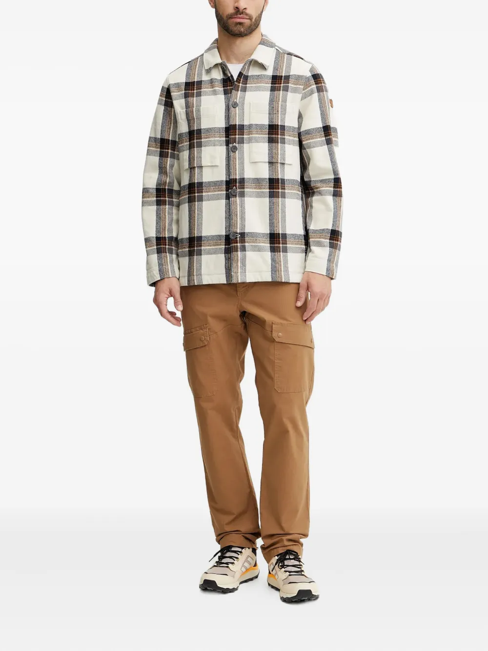 Fjällräven Geruit overhemd - Beige
