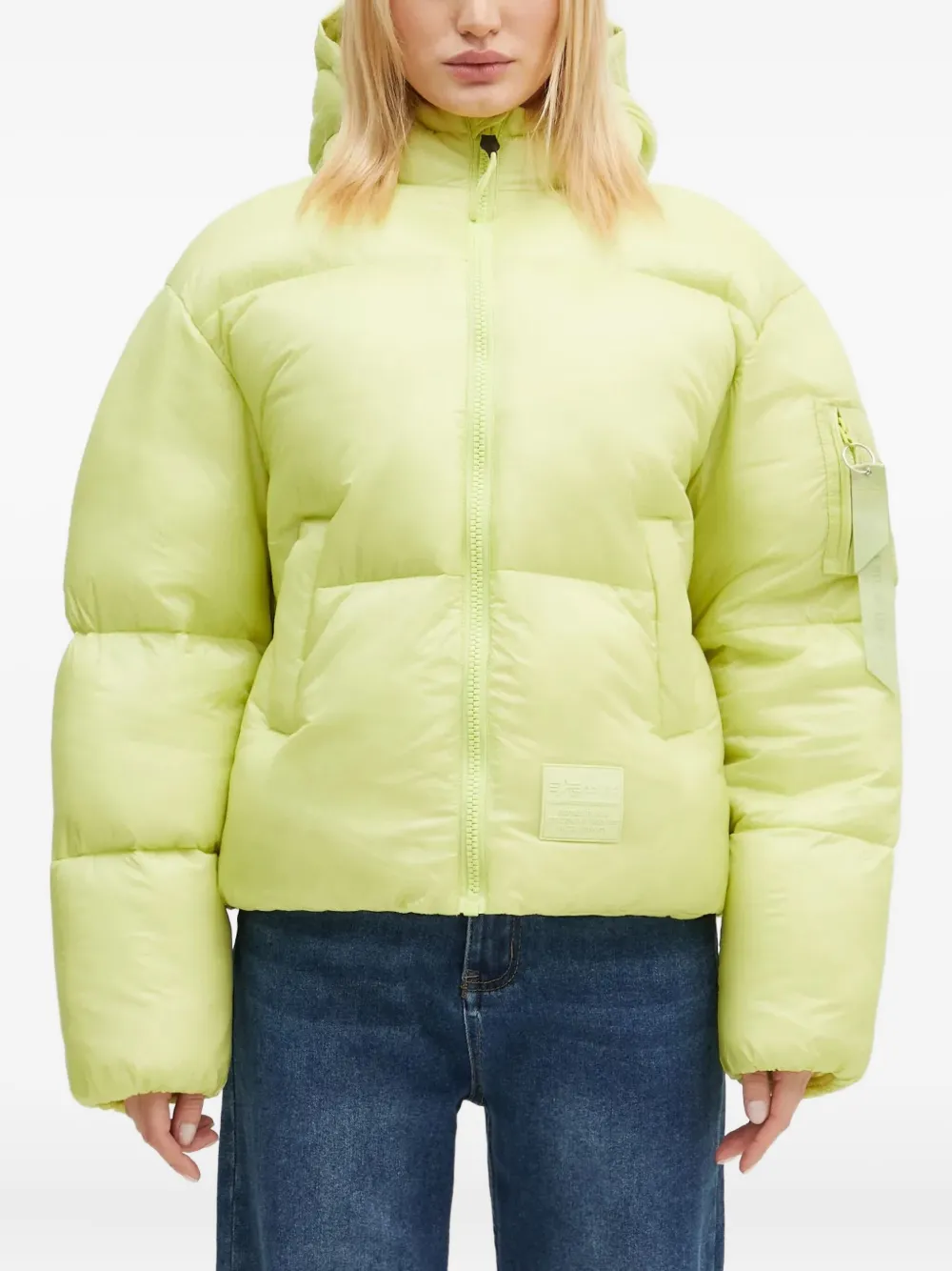 Alpha Industries Cloud hooded pocket jacket | Green | Image 1