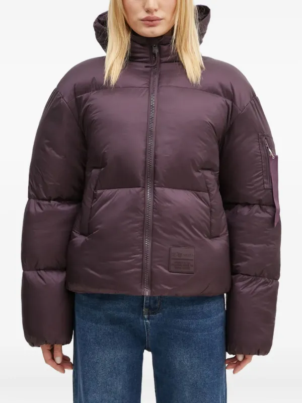 Alpha Industries Cloud Hooded Puffer Jacket Red FARFETCH ID