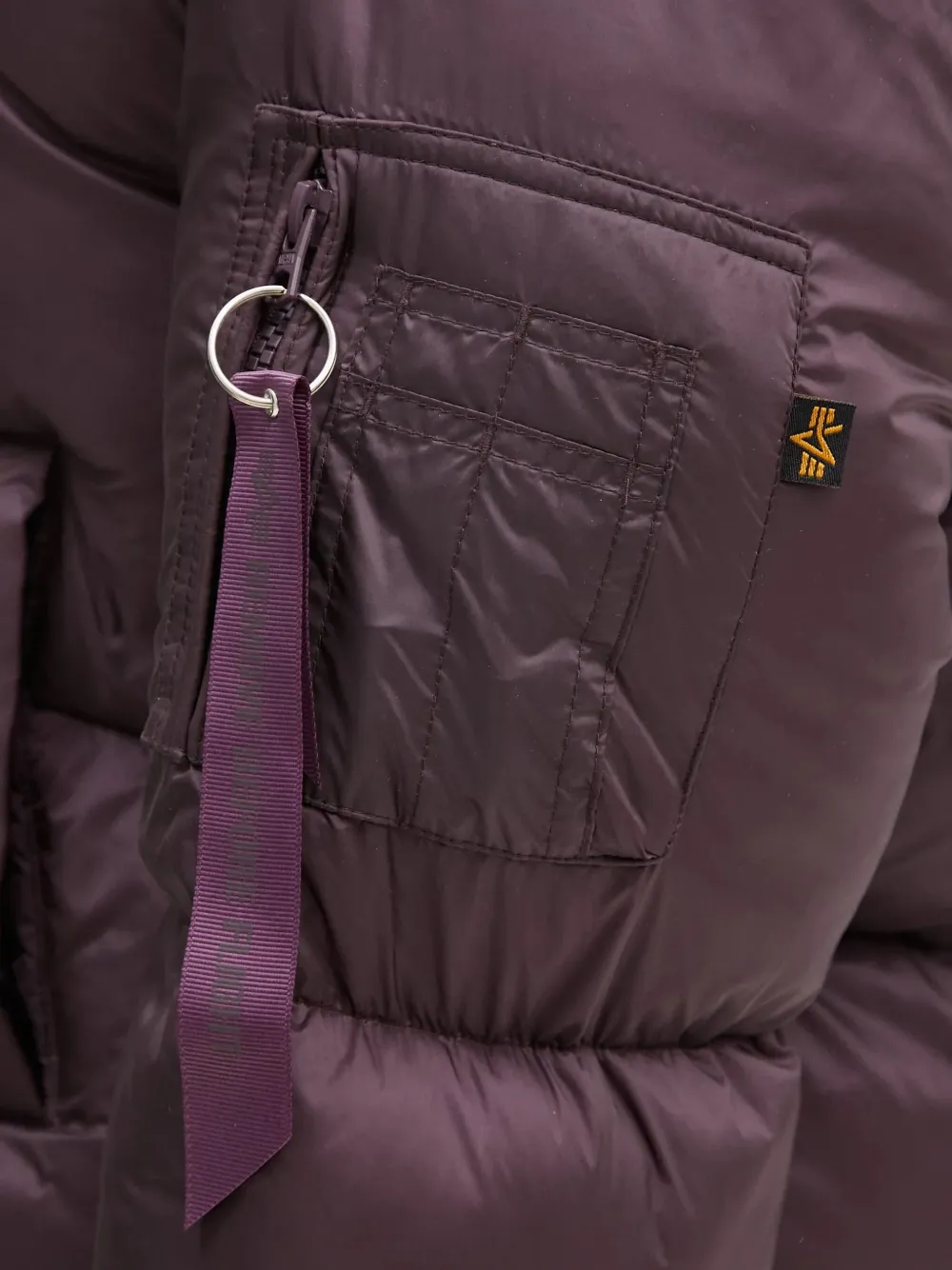 Alpha Industries Cloud Hooded Puffer Jacket In Red
