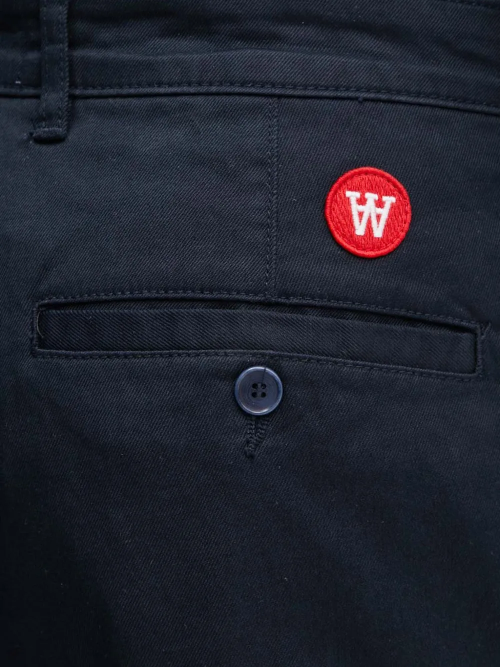 Wood Broek met paspelzak Blauw