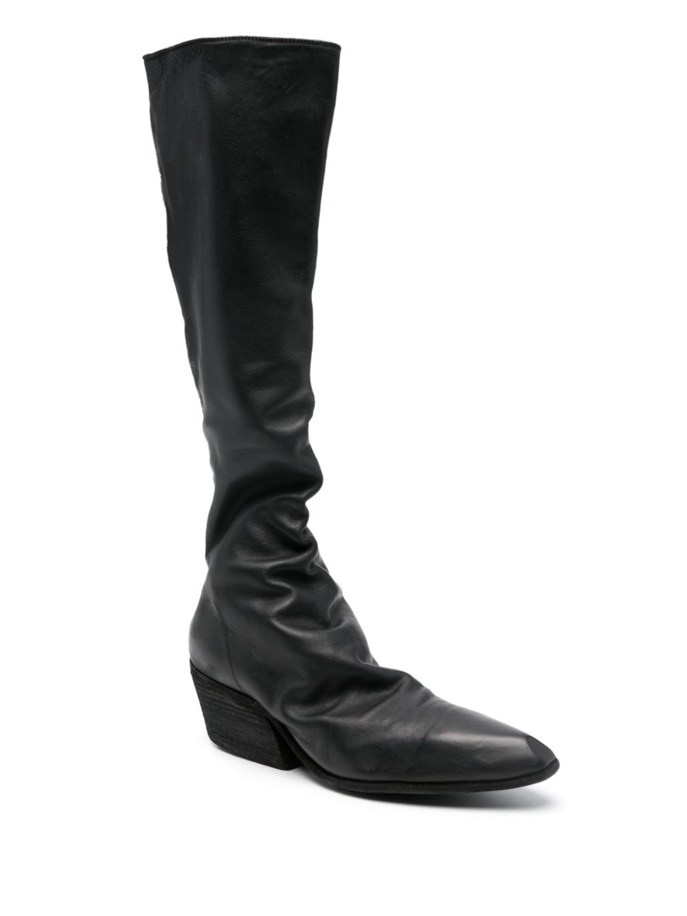 Guidi 55mm leather knee boots - Black