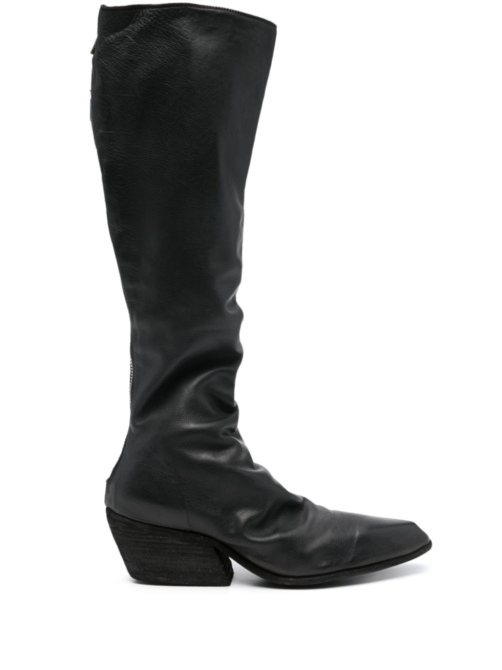 Guidi 55mm leather knee boots - Black