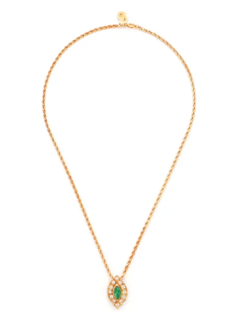 Christian Dior Pre-Owned 1990s rhinestone-pendant necklace