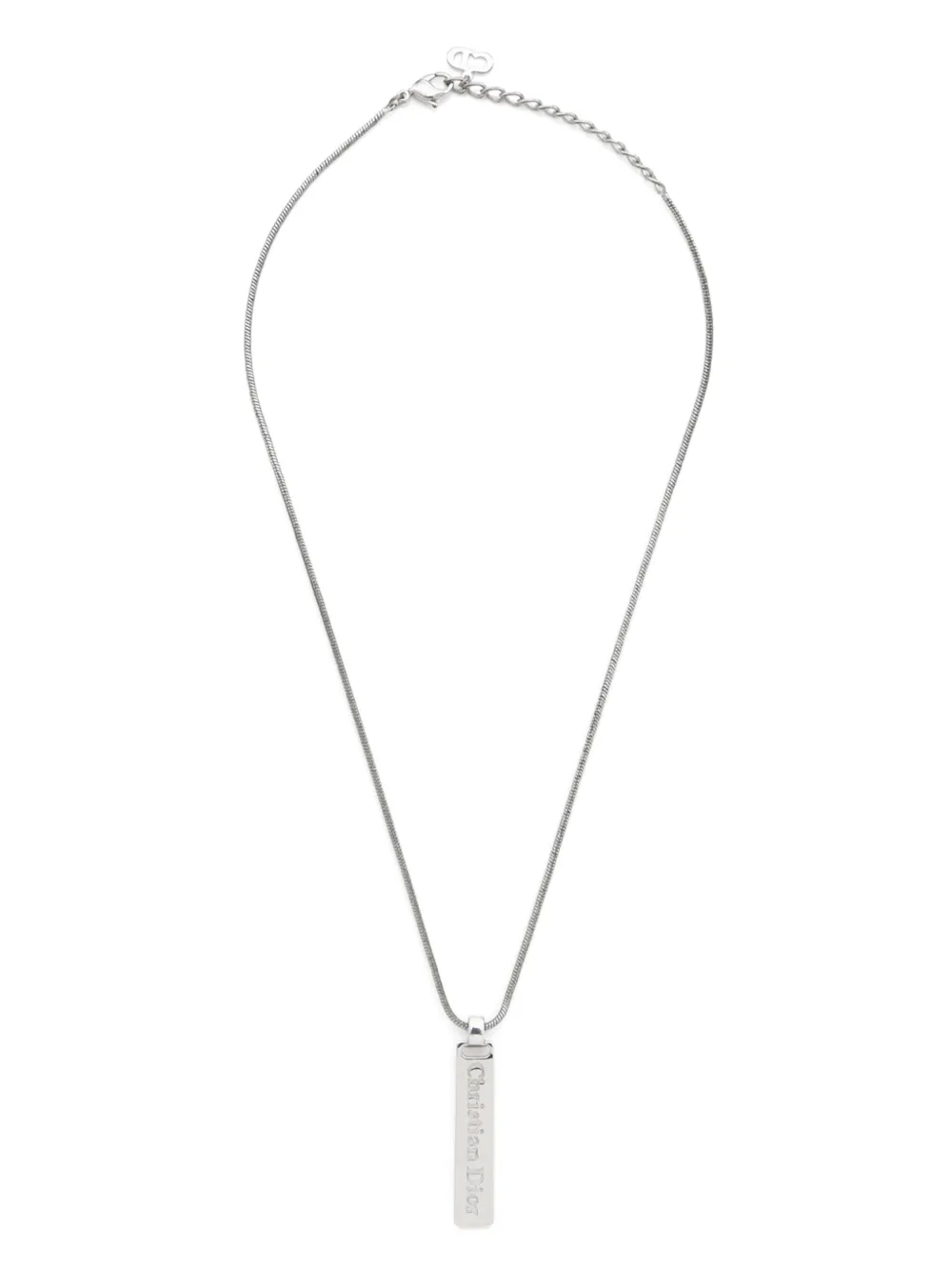 Christian Dior Pre-Owned قلادة بدلاية شعار الماركة من الألفينيات | فضي | Image 1