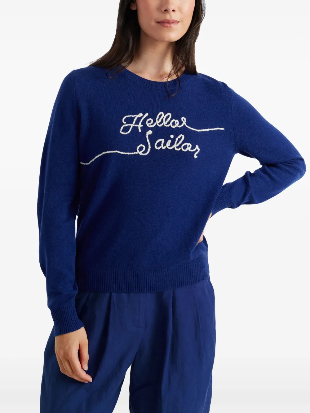 Chinti & Parker Hello Sailor Sweater In Blue