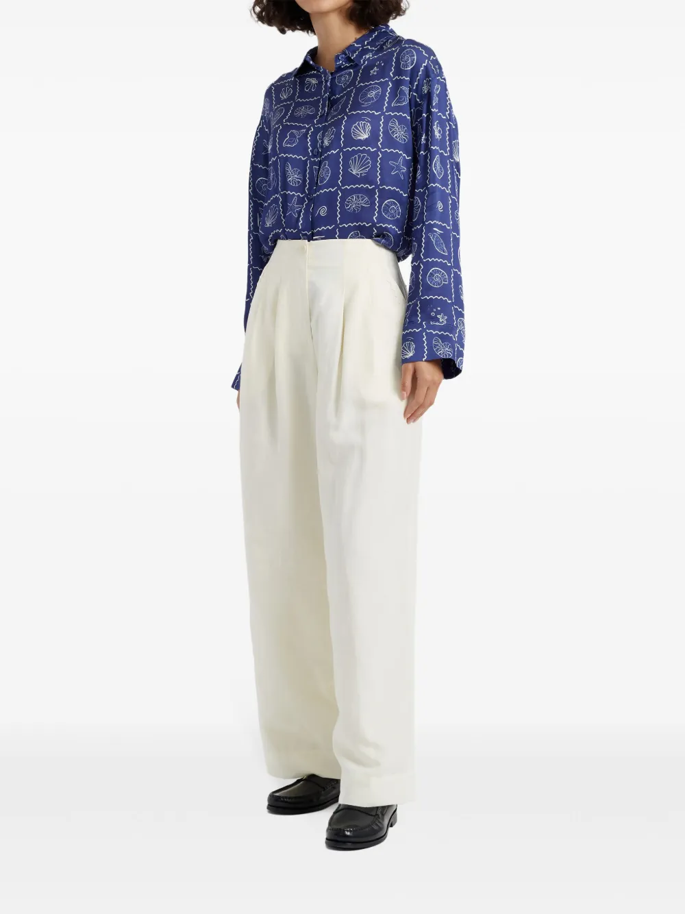 Chinti & Parker Broek met geplooid detail - Beige