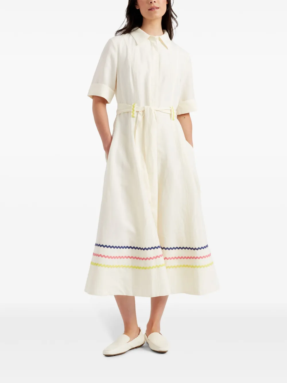 Chinti & Parker Starboard midi-jurk - Beige