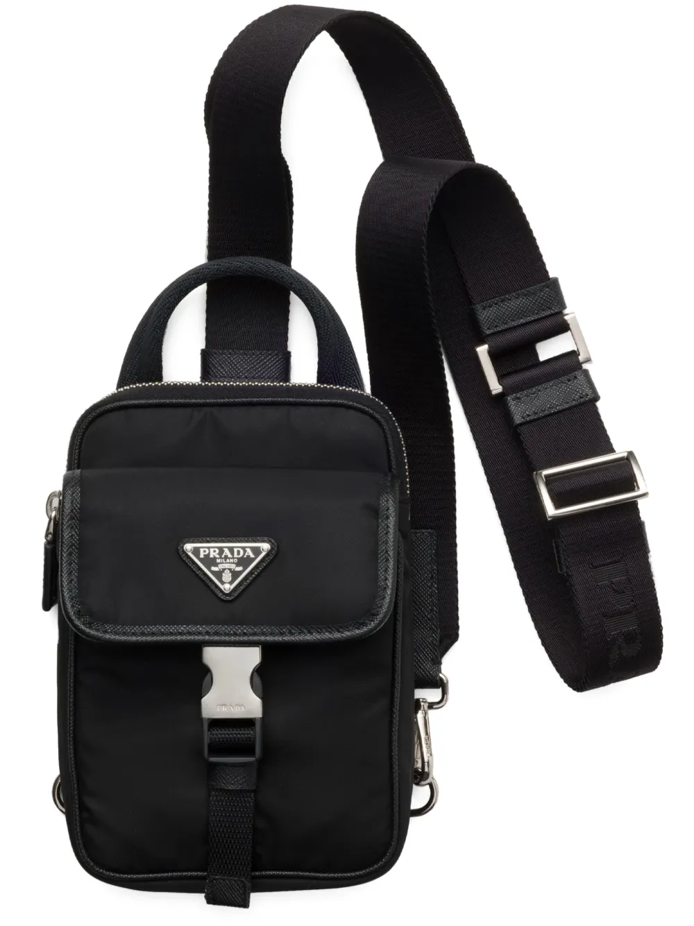 Prada Re-nylon Phone Holder In 黑色
