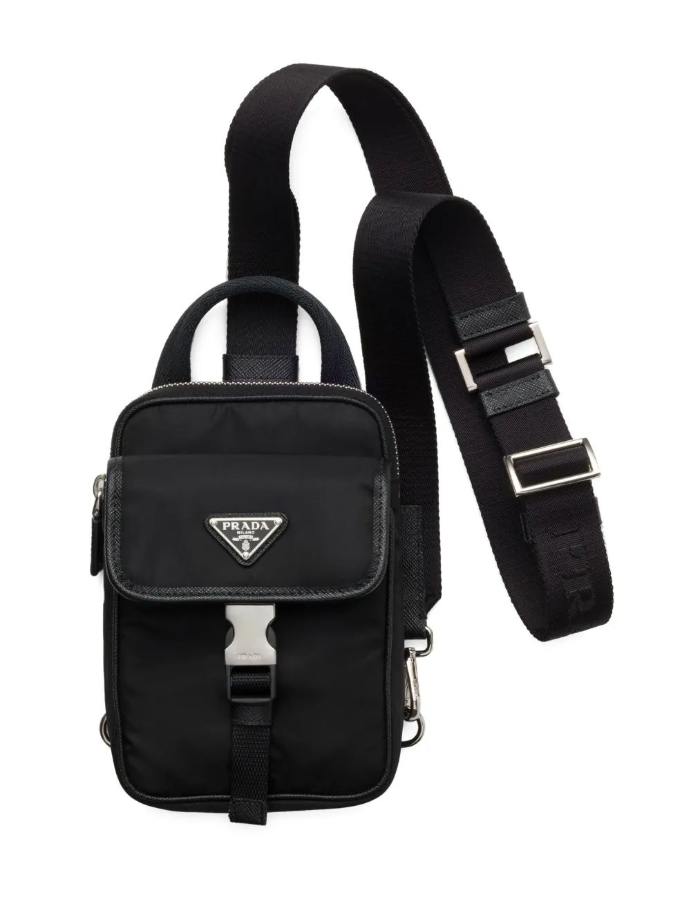 Prada Re-Nylon phone holder | Black | Image 1