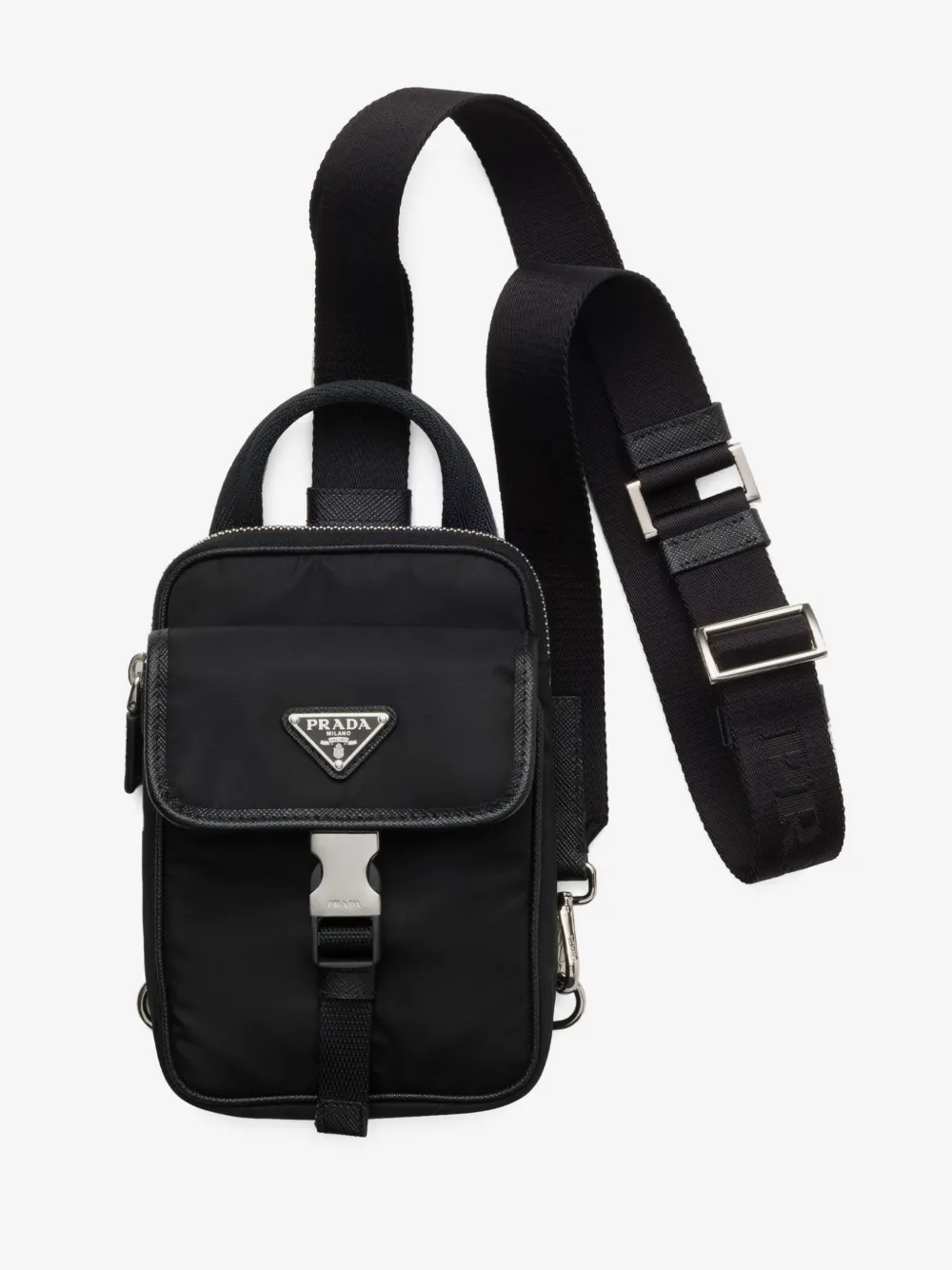 Prada Re-Nylon phone holder | Black | Image 1