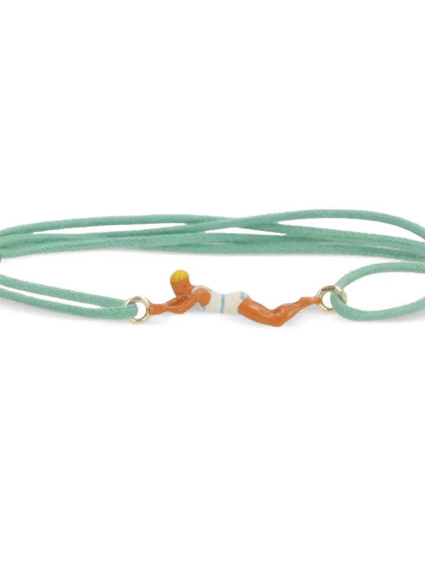 ALIITA ブレスレット NADADORA CORD BRACELET Nadadora Rayada Sky Blue Gold Necklace - ALIITA