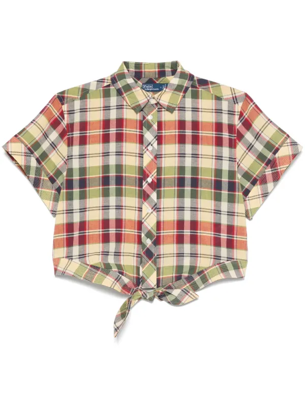 Polo Ralph Lauren*カジュアル*チェック柄ロゴ*フーディ POLO RALPH LAUREN フード付き チェック柄 コットンシャツ M