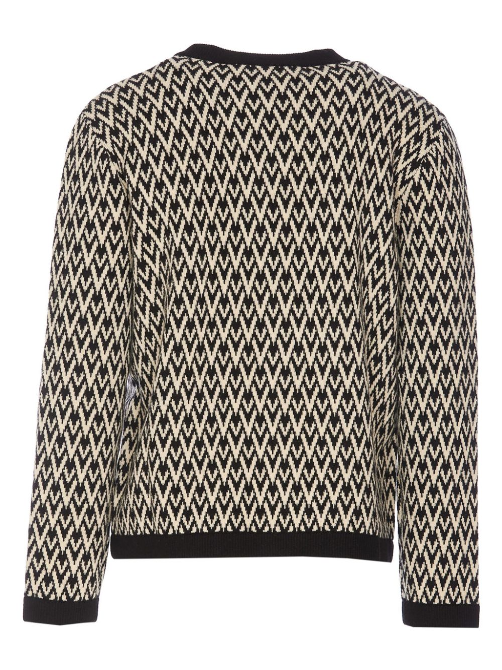 Valentino Garavani geometric pattern cardigan - Zwart