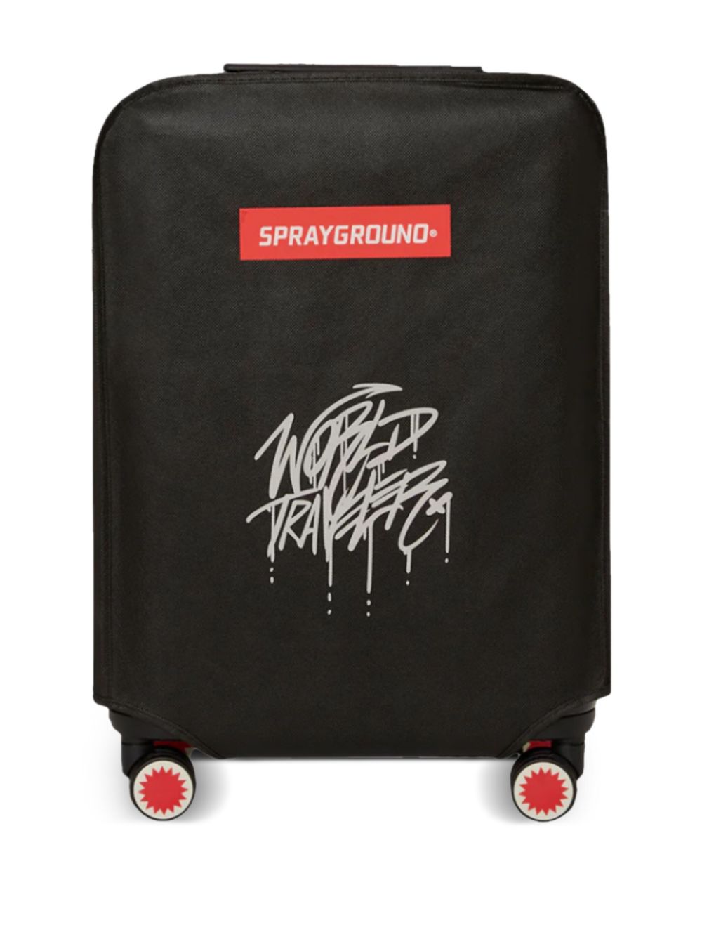 sprayground kid Drip Check Shark luggage - Zwart