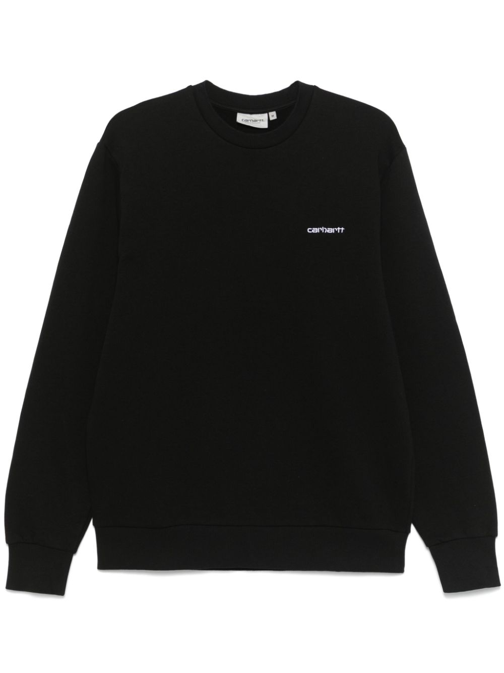 script-embroidered sweatshirt