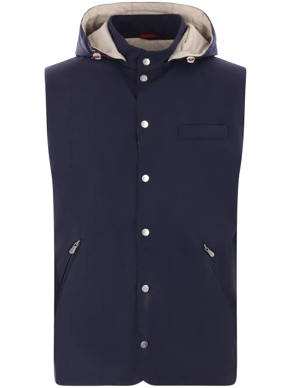 Brunello Cucinelli chaleco con capucha | azul | Image 1