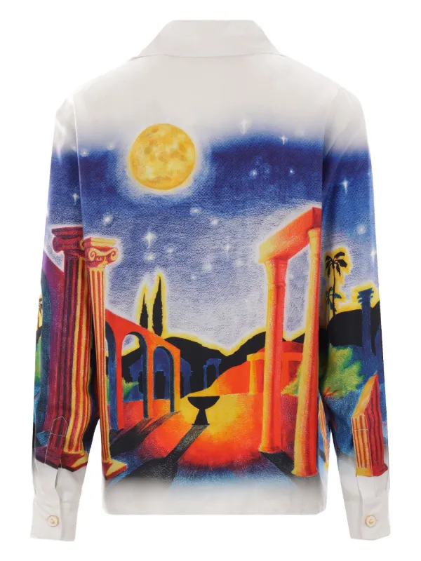 Tシャツ・カットソー Casablanca 'Midnight Acropolis' shirt Casablanca Silk Midnight Acropolis Shirt | Harrods US