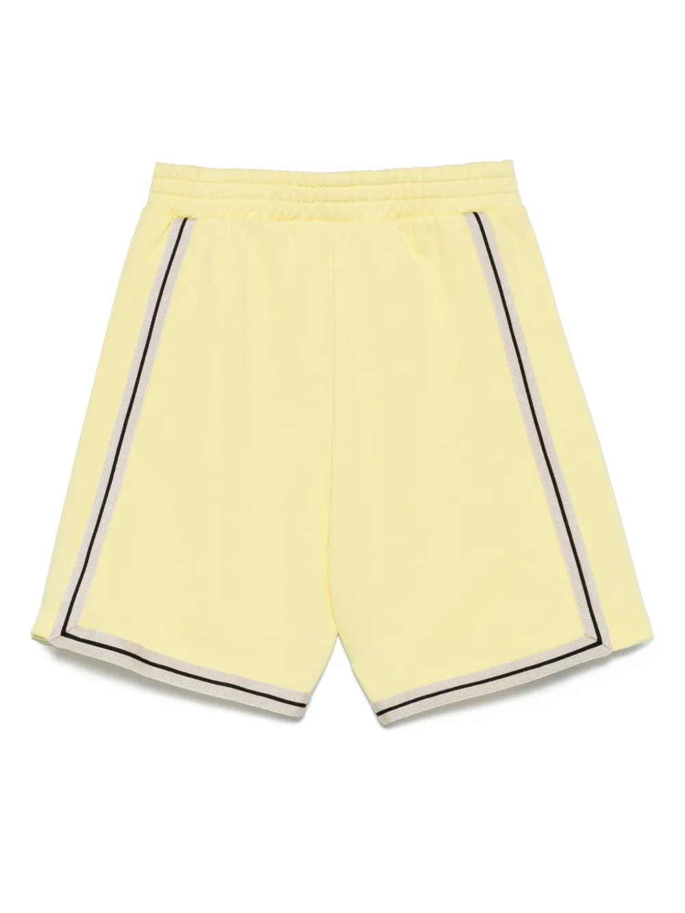 Palm Angels Logo-print Track Shorts In Yellow