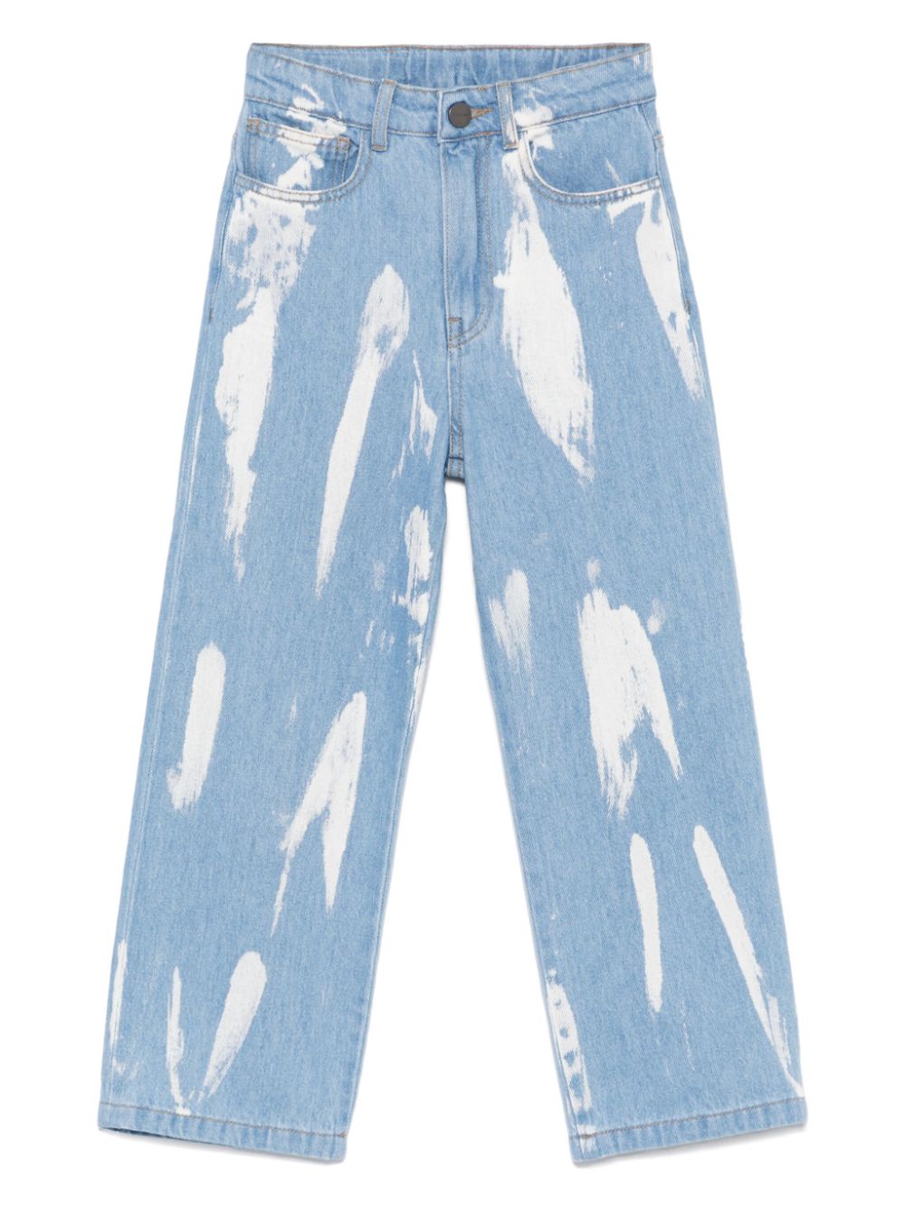 Palm Angels Kids bleached jeans - Blue