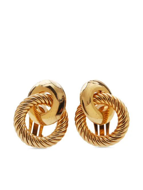 Boucles d'oreilles à fermoir clip (années 1990) - Christian Dior Pre-Owned - Modalova