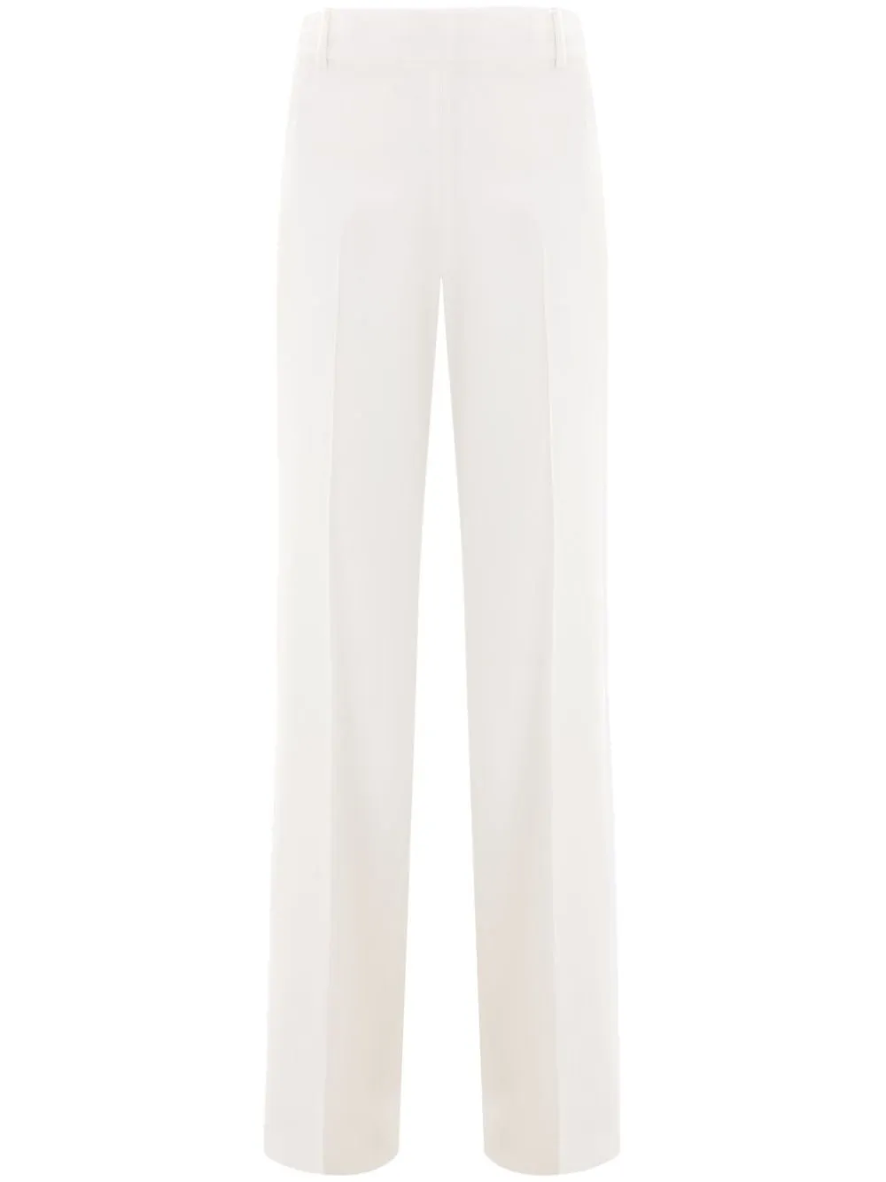 Ermanno Scervino High-waisted Trousers With Belted Detail And Luxurious Fabric Blend In White