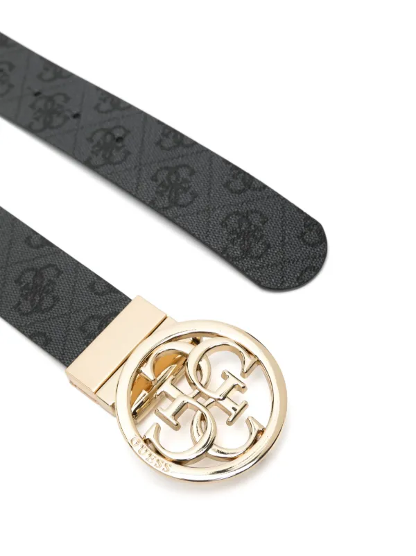 New Guess Women’s Black Belt with Red Accent Leather Belt Guess Black Belt Belt With Accent Logo Brand  main image 2