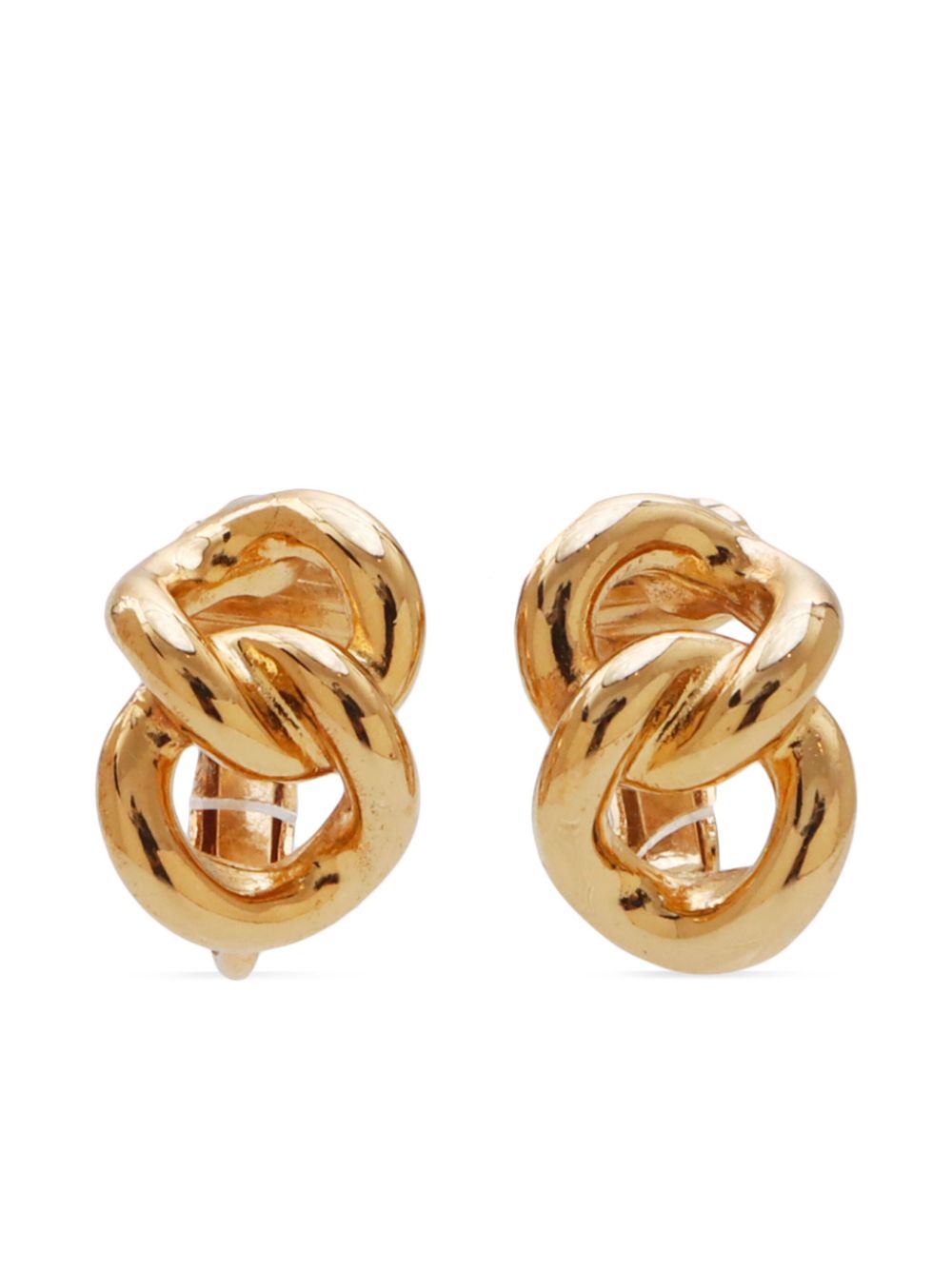 Christian Dior Pre-Owned 1990s chain-link clip-on earrings - Gold