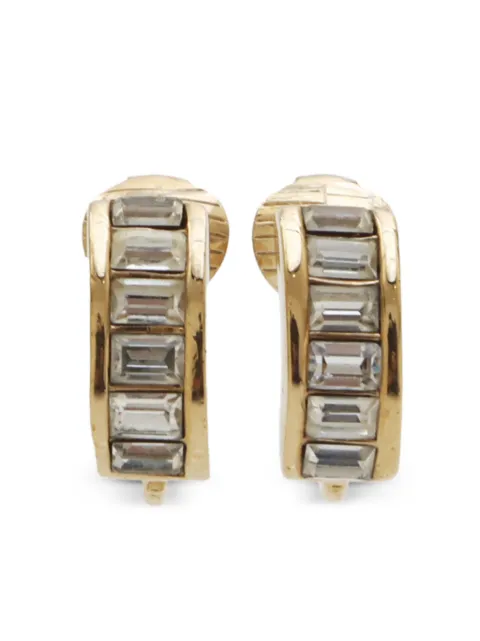 Christian Dior Pre-Owned 1990s rhinestone clip-on earrings