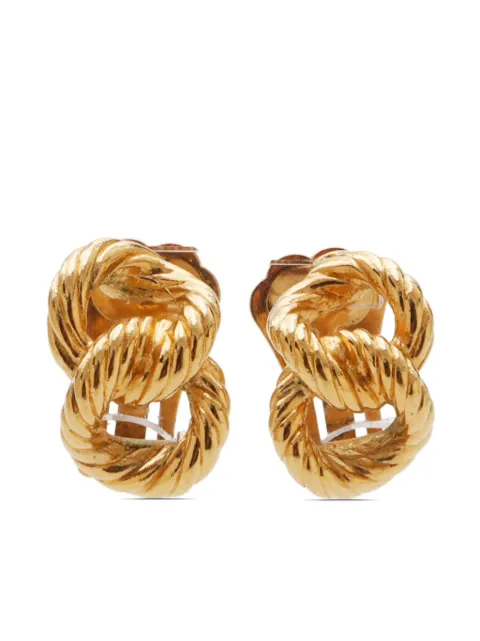 Christian Dior Pre-Owned 1990s chain clip-on earrings