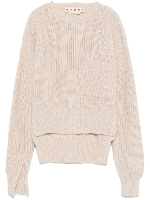 Marni logo-embroidered sweater
