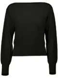 Allude boat-neck jumper - Black