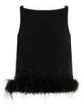 LIU JO feather-detailing top - Black