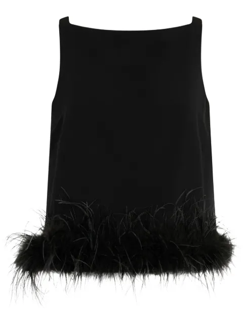 LIU JO feather-detailing top 