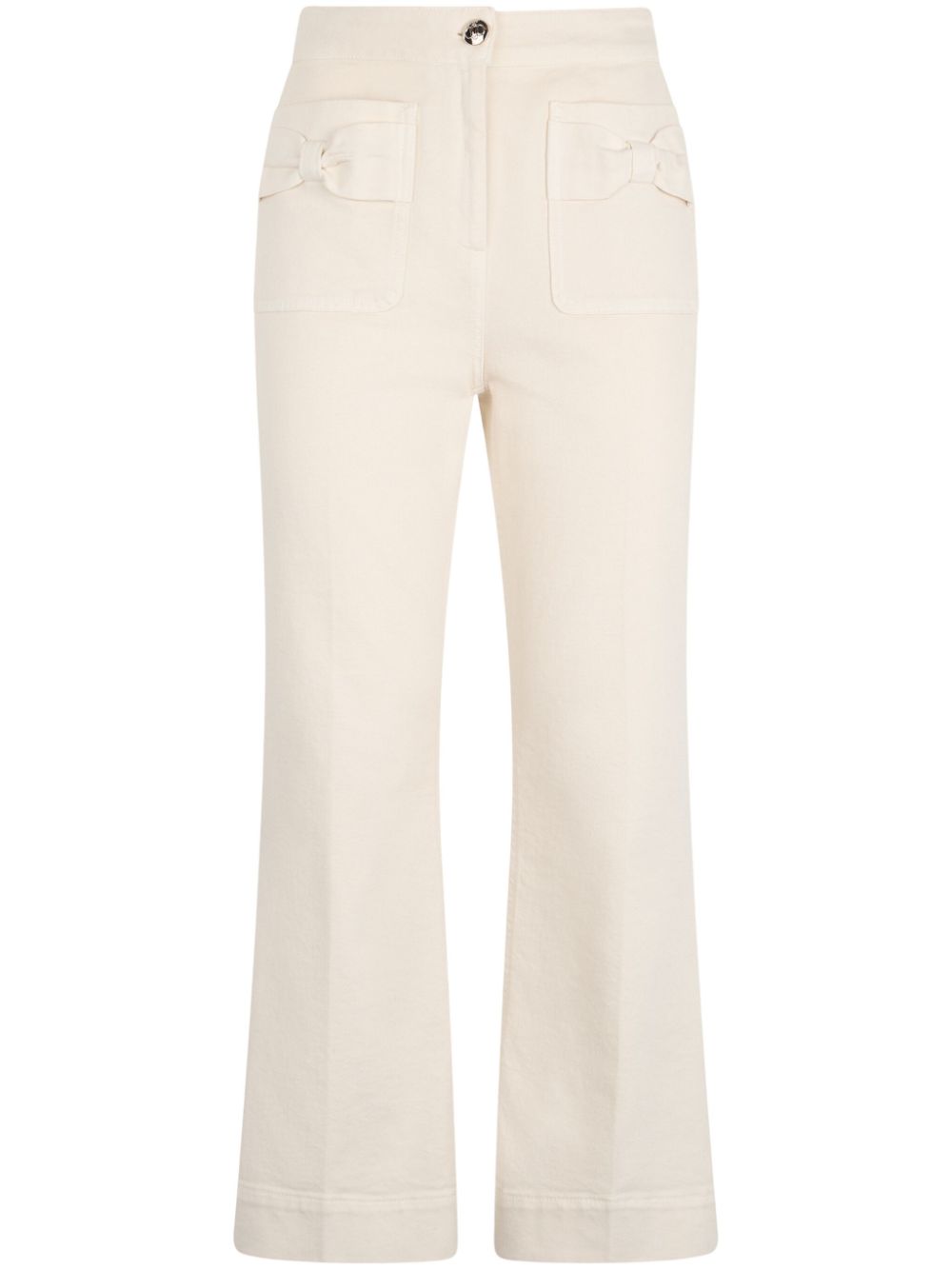 pressed-crease trousers