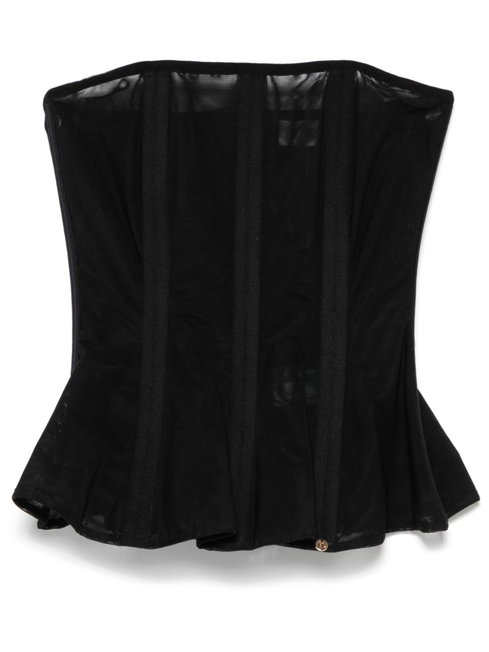 semi-sheer corset top