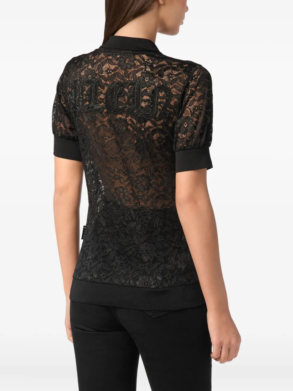 PHILIPP PLEIN LACE POLO TOP 