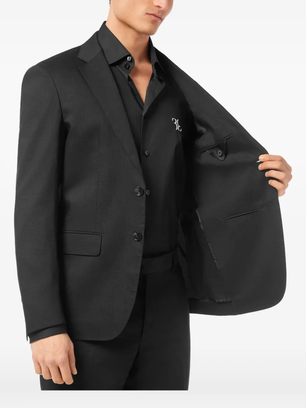 Billionaire Blazer met enkele rij knopen Zwart