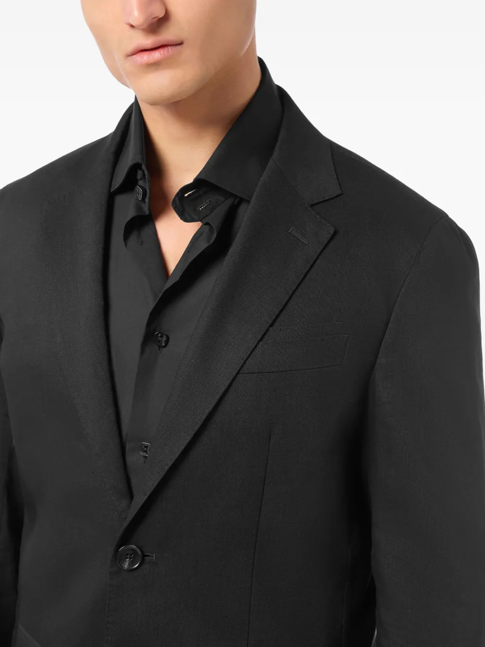 Billionaire Blazer met enkele rij knopen Zwart
