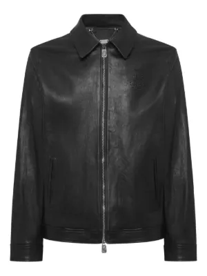 Dolce & Gabbana Leather zip-fastening Bomber Jacket | Black | FARFETCH