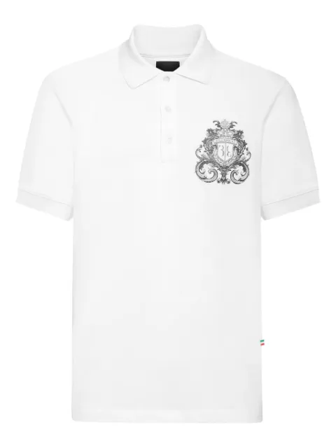 Billionaire emblem-embroidered polo shirt