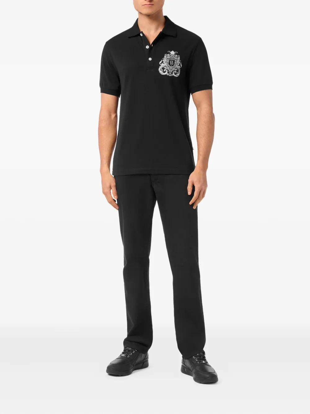 Billionaire Poloshirt met geborduurd logo - Zwart