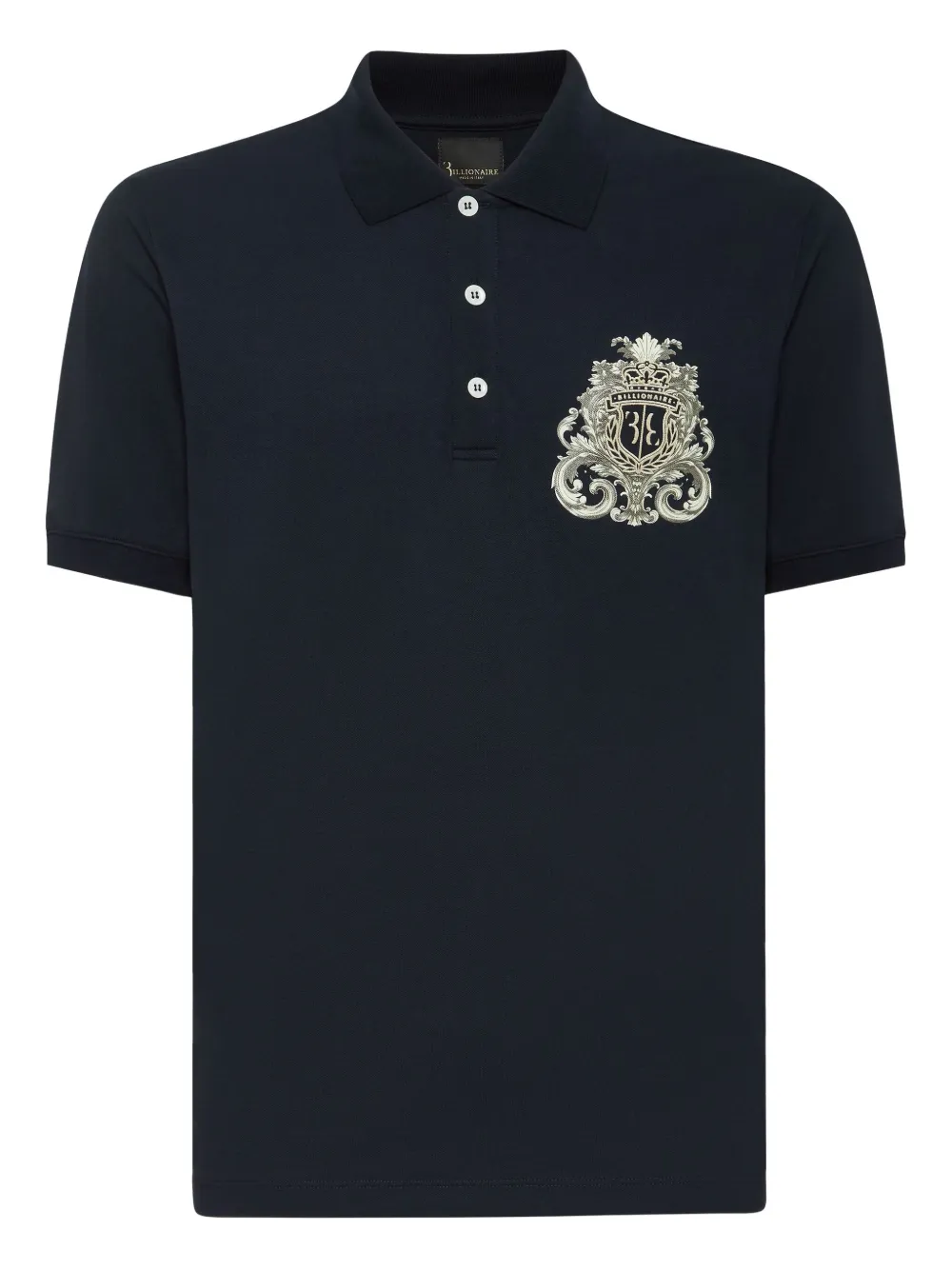 crest-embroidered polo shirt