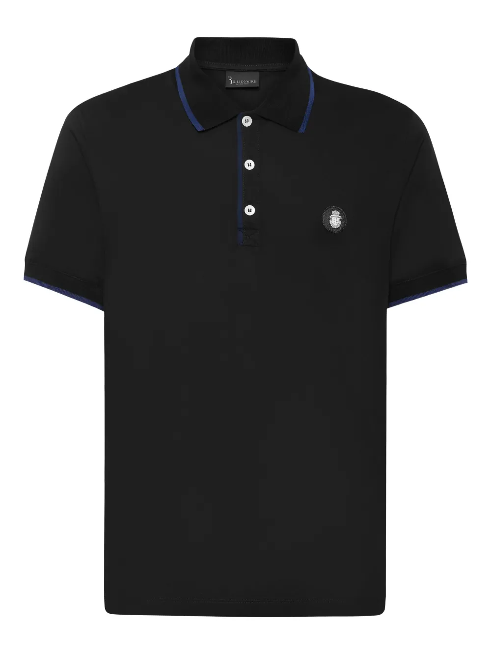 contrast-trim polo shirt