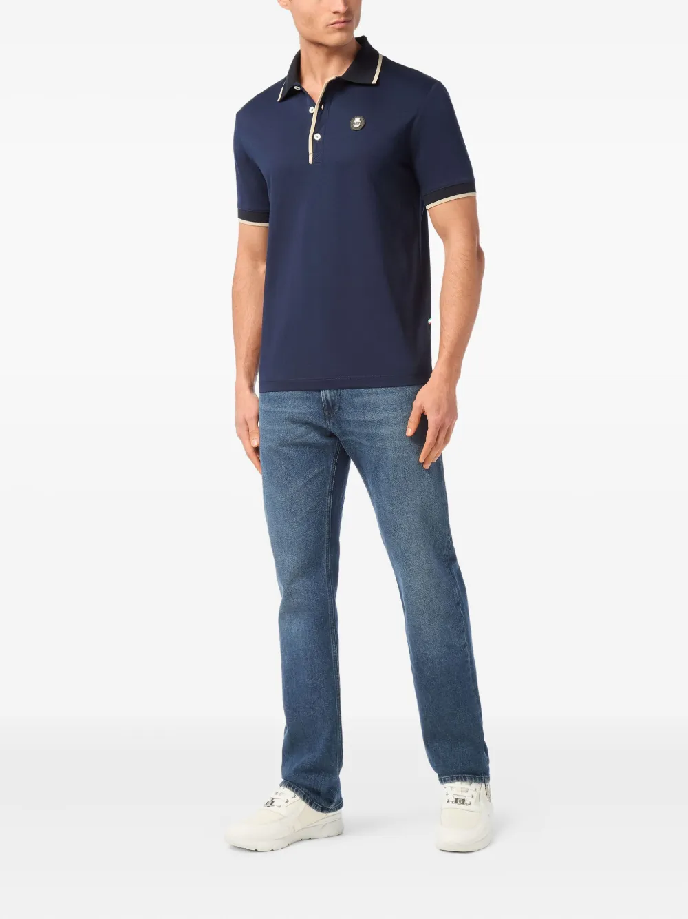 Billionaire Jersey poloshirt met korte mouwen - Blauw