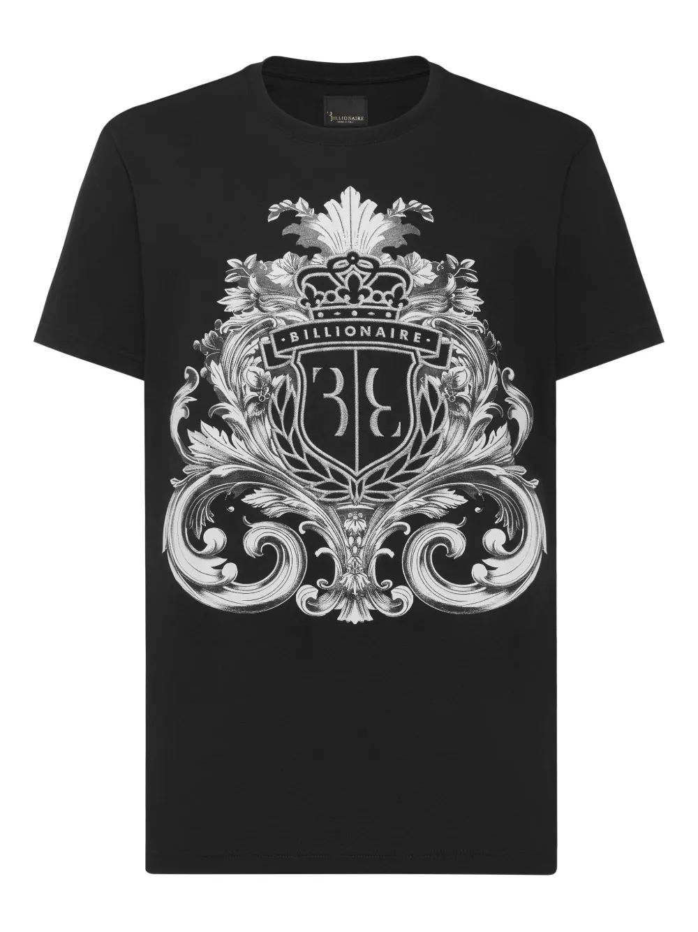 Billionaire crest-print T-shirt | Black | Image 1