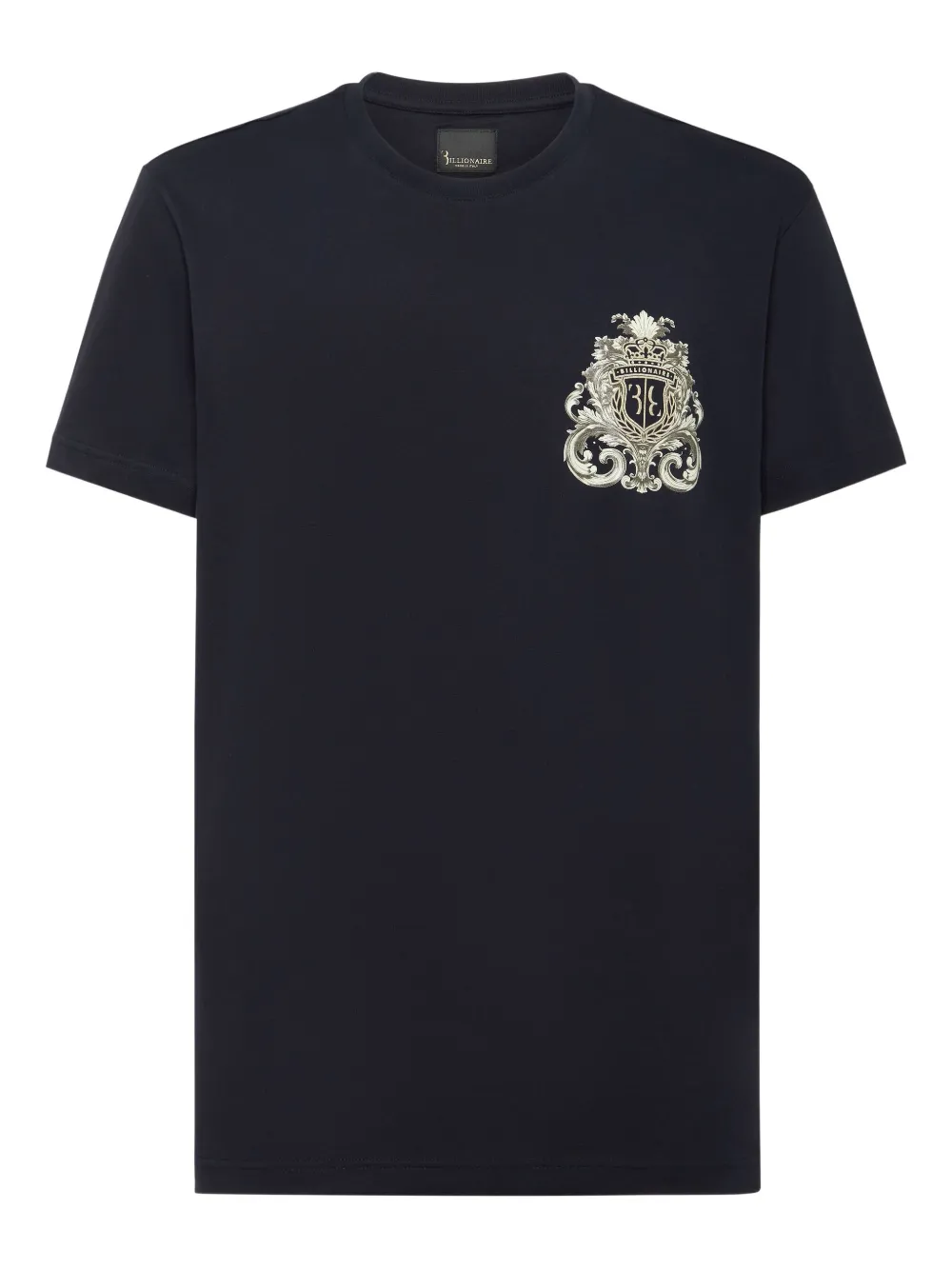 Billionaire crest-print T-shirt | Blue | Image 1