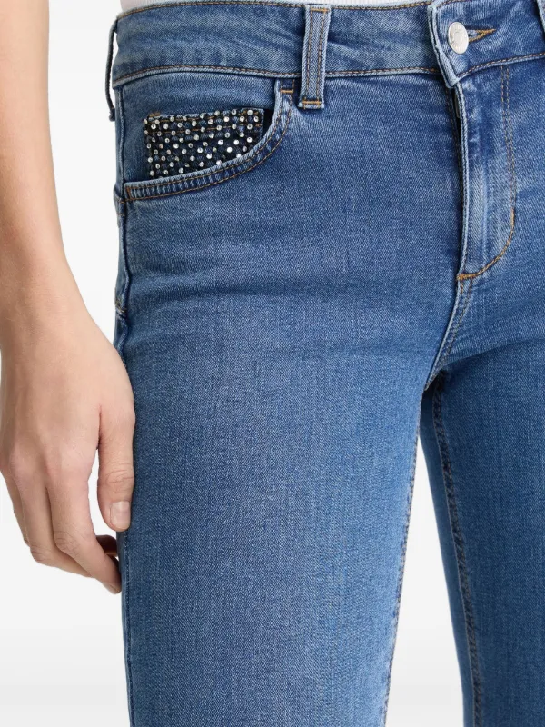 LIU JO gemstones-detail Jeans Blue FARFETCH ID