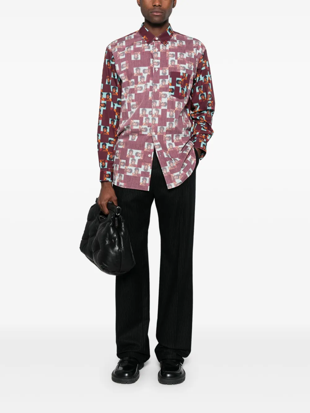 Comme Des Garçons Shirt Overhemd met print - Paars