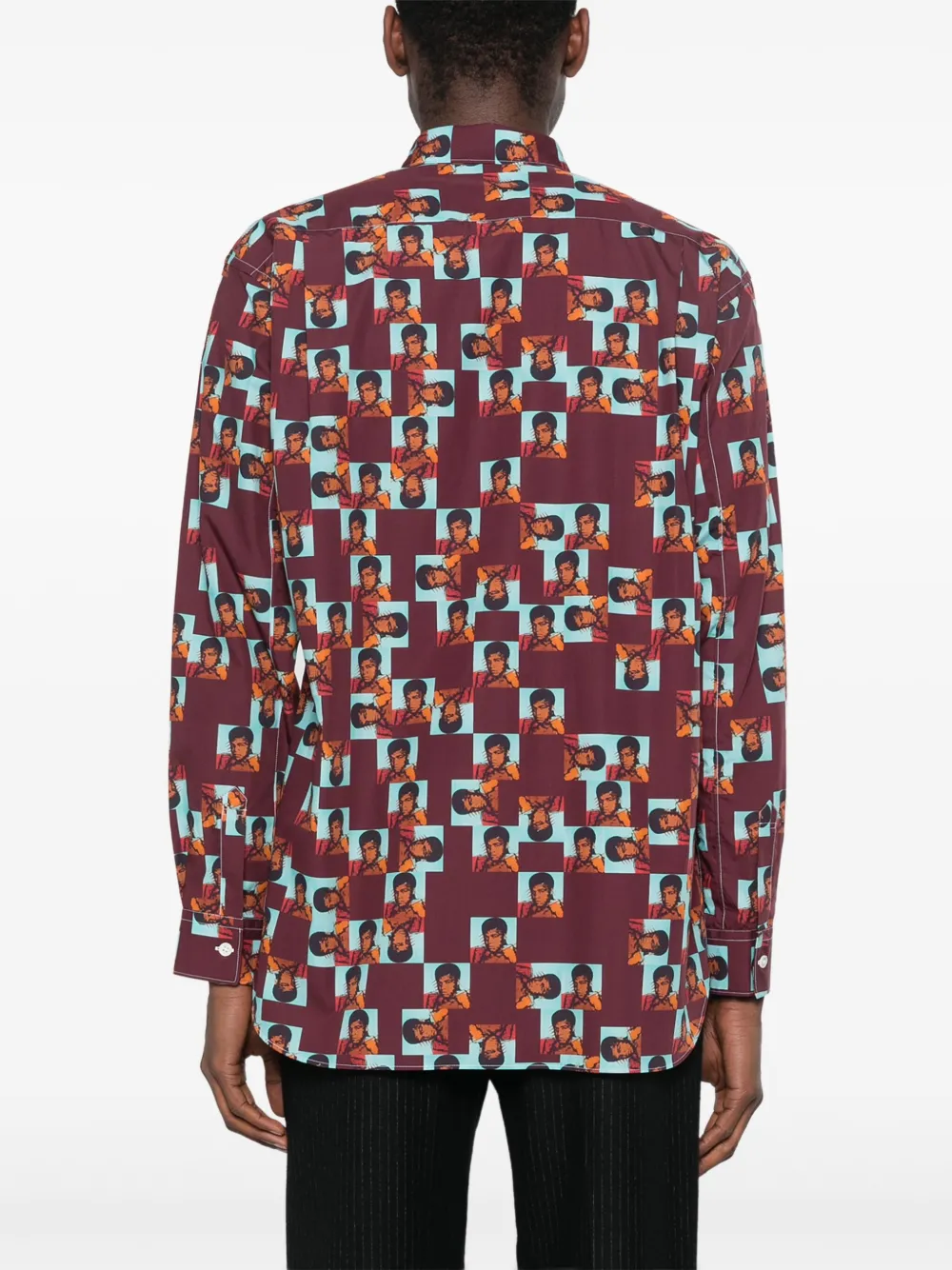 Comme Des Garçons Shirt Overhemd met print Paars